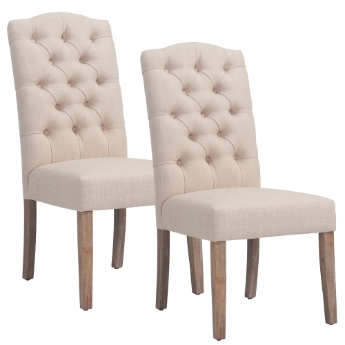Viva Lifestyle Furiture SIDE CHAIR, SET OF 2 - BEIGE