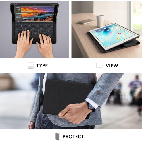Remis à neuf - Étui-clavier rétroéclairé Create avec Smart de Logitech pour iPad Pro de 12,9 po (génération 1ᵉʳ) - Noir (920-007824)