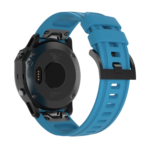 Bracelet en caoutchouc de silicone de StrapsCo pour montres Fenix 6S et Fenix 5S de Garmin - Bleu