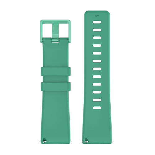 StrapsCo Silicone Rubber Watch Band Strap with Matching Buckle for Fitbit Versa - Medium-Long - Green