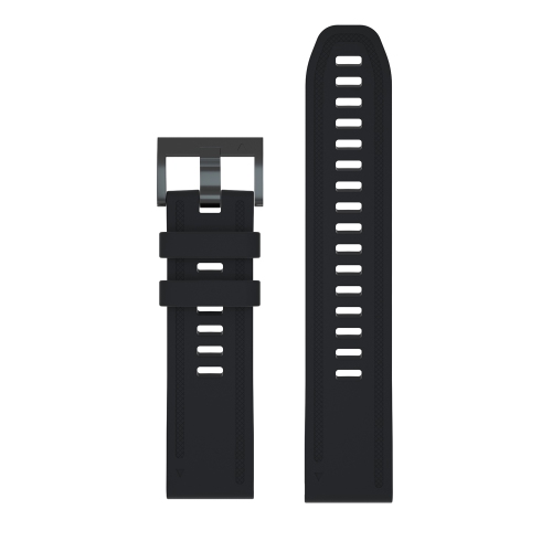 StrapsCo Silicone Rubber Watch Band Strap for Garmin Fenix 6S & Fenix 5S - Black