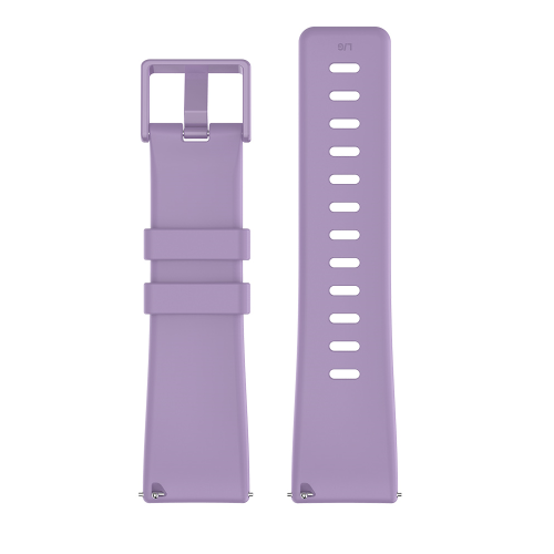 StrapsCo Silicone Rubber Watch Band Strap with Matching Buckle for Fitbit Versa - Short-Medium - Purple