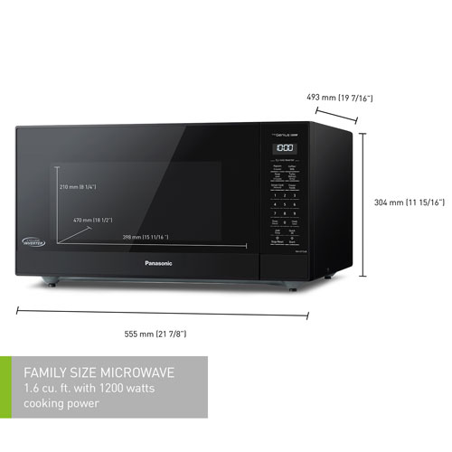 Panasonic Genius 1.6 Cu. Ft. Microwave (NNST75LB) - Black