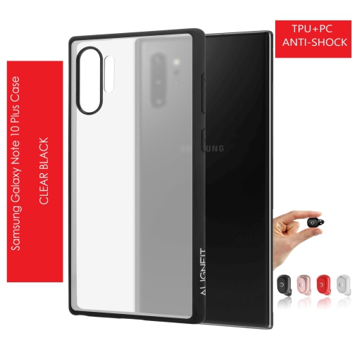 ALIGNFIT SYMMETRY FITTED HARD CASE FOR SAMSUNG NOTE 10 PLUS WITH FREE TWS BLUETOOTH- CLEAR BLACK