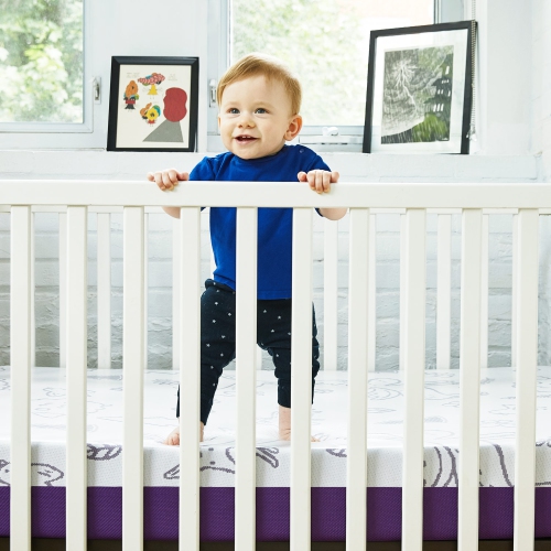 Polysleep Matelas Bébé en Mousse Hybride de Qualité Supérieure - Matelas Imperméable Lit pour Enfant, 100% Fabriqué au Canada - Housse Lavable