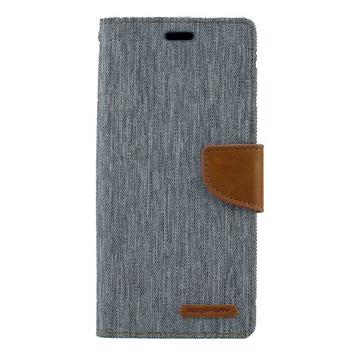 Goospery Canvas Diary Flip For Samsung S8 Plus, Gray