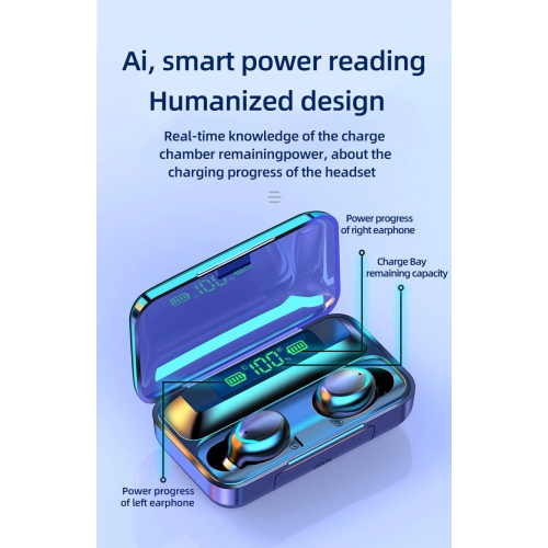 Wireless Headphones TWS Bluetooth 5.0 Earphones 9D Stereo Sport Waterproof with LED Display Touch Control Headset earbuds