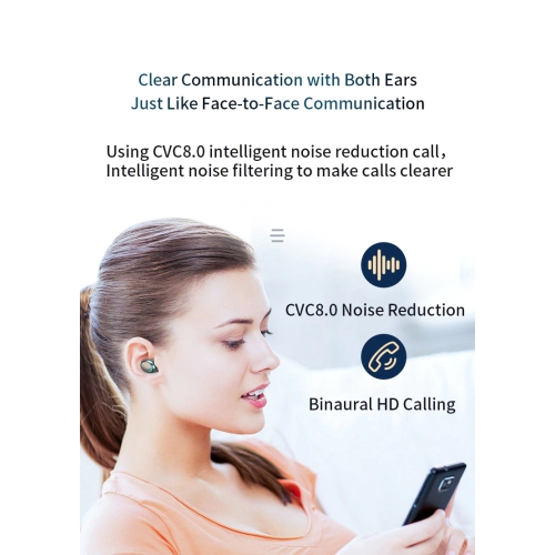 Wireless Headphones TWS Bluetooth 5.0 Earphones 9D Stereo Sport Waterproof with LED Display Touch Control Headset earbuds