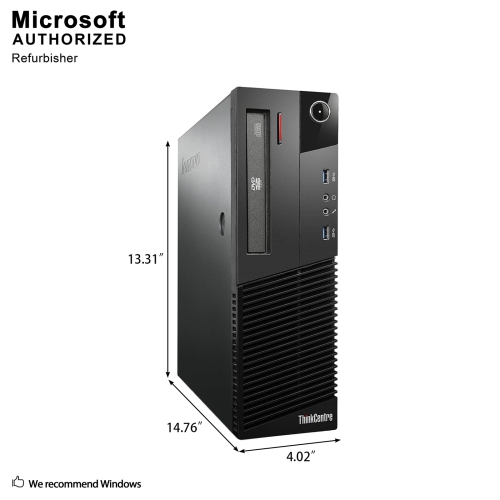 Lenovo ThinkCentre M93p SFF, Intel Quad Core i5-4590 up to 3.7GHz, 8G DDR3, 500G, WiFi, DVDRW, Win10P64 (EN/FR/ES) by LENOVO - Refurbished condition - Image 4