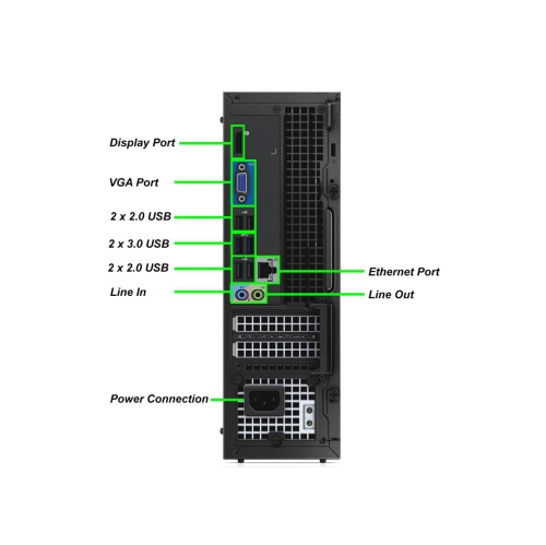 Refurbished - Dell OptiPlex 3020 SFF, Intel Quad Core i5-4570 up to 3.6 GHz, 8G DDR3 RAM, 500G, WiFi, BT, DVD, W10P64 (EN/FR/ES)