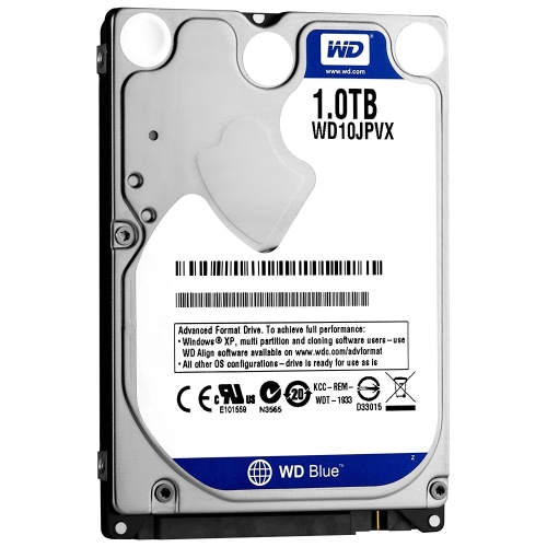 WESTERN DIGITAL  1Tb Wd Mobile Hard Disk Drive - 5400 Rpm SATA 6GB/s 2.5 Inch - Wd10Jpvx-Recertified In Blue