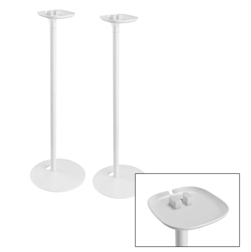 Support de plancher blanc SB-54FWH de Boost Industries pour haut-parleurs ONE, UN haut-parleur SL, PLAY position 1