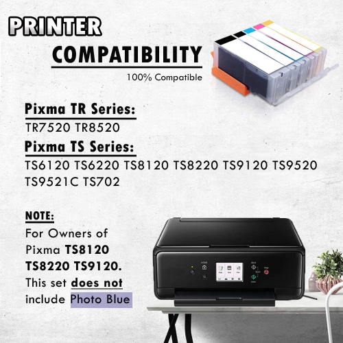 1 Set of 5 Inkfirst Compatible Ink Cartridges Replacement for PGI-280 XXL PGI-280XXL CLI-281 XXL CLI-281XXL Pixma TS6120
