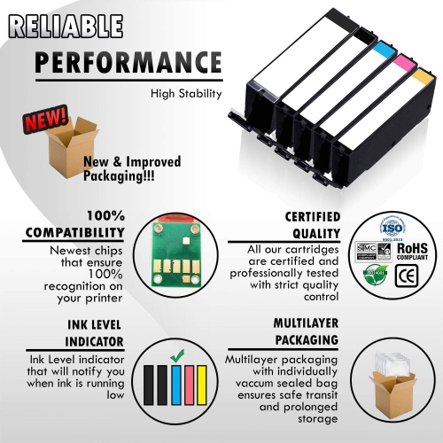 3 Set of 5 Inkfirst Compatible PGI-270XL CLI-271XL PGI-270 CLI-271 Ink Cartridges Replacement for Canon PIXMA MG5720 MG5721