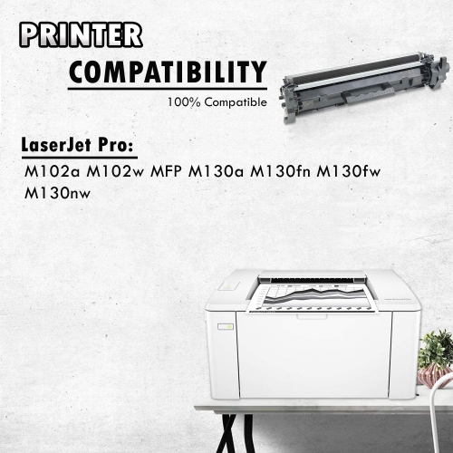 4PK Inkfirst Compatible Toner Cartridges Replacement for HP CF217A 17A [WITH CHIP]Laserjet Pro MFP M130 M102 M130fw M130nw
