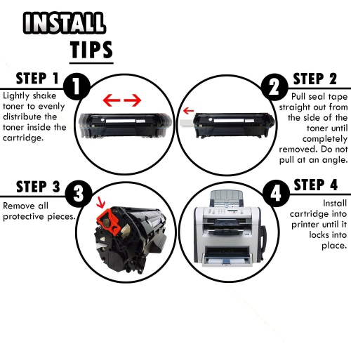 10 Inkfirst Compatible Toner Cartridges Replacement for HP Q2612A 12A LaserJet 1010 1012 1018 1020 1022 1022N 1022NW 3015 3020