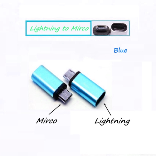 【CSmart】 Lightning Female to Micro USB Male Adapter Converter Connector, Blue