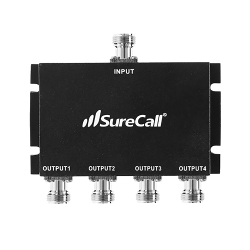 Répartiteur à 4 voies ultra-large SureCall 3G, 4G, 5G, 617-2700 MHz - 50 ohms - N-femelle