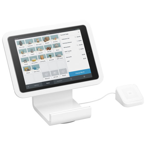 Lecteur Square sans contact pour cartes à puce pour iPad 10,2/iPad Air 10,5/iPad Pro 10,5po - Blanc