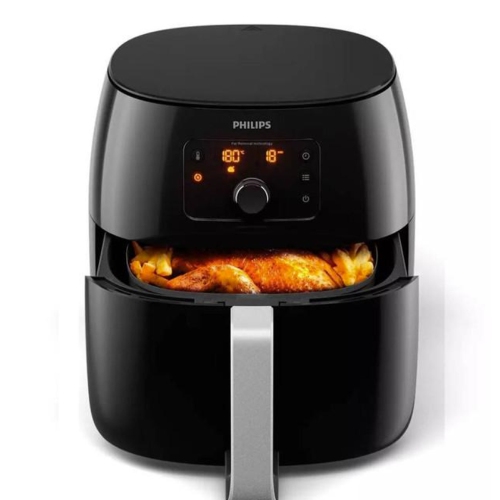 Refurbished - Philips Twin TurboStar XXL Digital Air Fryer - 1.4kg - Black - Manufacturer Refurbished