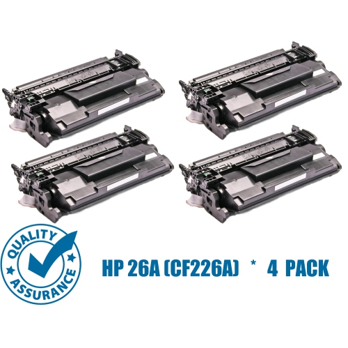 Printer Pro™ Compatible Replacement for 4 Pack HP 26A Black Toner Cartridge for HP Printer M402 MFP M426
