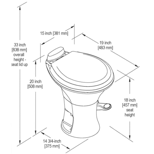 Toilette portative blanche de VR 310