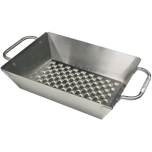 Deep Dish Square BBQ Wok - Stainless Steel