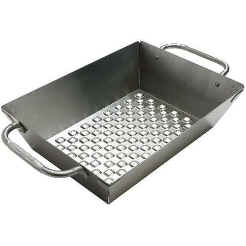 Deep Dish Square BBQ Wok - Stainless Steel