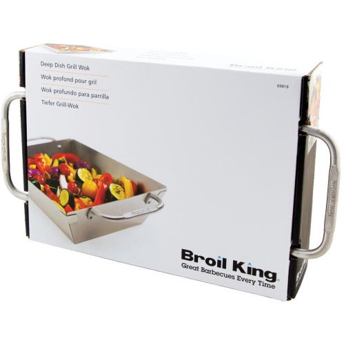 Deep Dish Square BBQ Wok - Stainless Steel