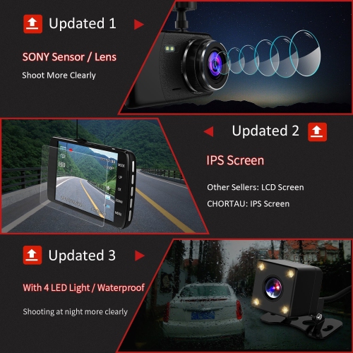 Dash Camera 4.0 Full HD 1080P 170° Motion Detection