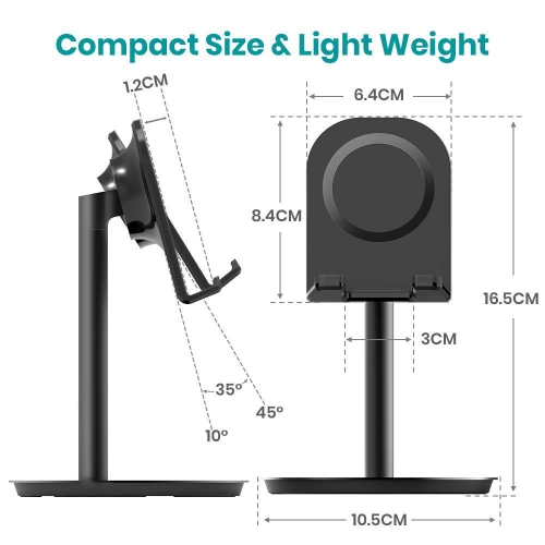 SHOPPINGALL Adjustable Aluminum Tablet Smartphone Stand SA-S1