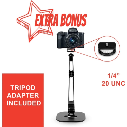 SHOPPINGALL Adjustable Tablet Stand for Any Tablet or Smartphone Between 4.7"-12.9" inches - SA-205D