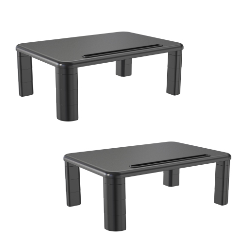 SHOPPINGALL  Monitor Stand Riser With 4 Adjustable Height for Computer, Printer, Laptop – Sa-Mr01 (Black, 2 Packs)