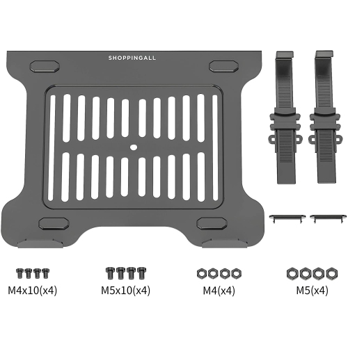 SHOPPINGALL Laptop Mount Tray for Monitor Arms and Stands Fits 75 x 75 and 100 x 100 VESA Mount Holes Fully Secures Laptop - SA-LH03