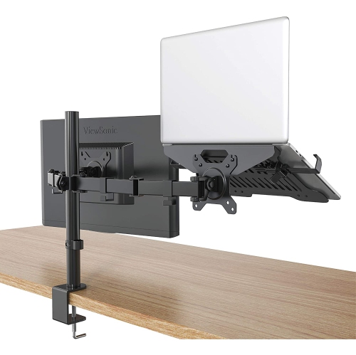 SHOPPINGALL Laptop Mount Tray for Monitor Arms and Stands Fits 75 x 75 and 100 x 100 VESA Mount Holes Fully Secures Laptop - SA-LH03