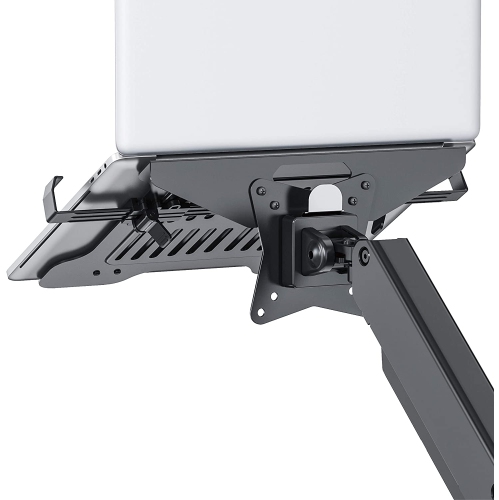 SHOPPINGALL Laptop Mount Tray for Monitor Arms and Stands Fits 75 x 75 and 100 x 100 VESA Mount Holes Fully Secures Laptop - SA-LH03