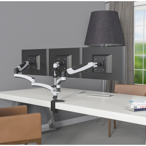 SHOPPINGALL Fully Adjustable Triple Gas Spring LCD Monitor Arm Desk Mount Stand For Three 15"-32" Monitors - SA-GM135D