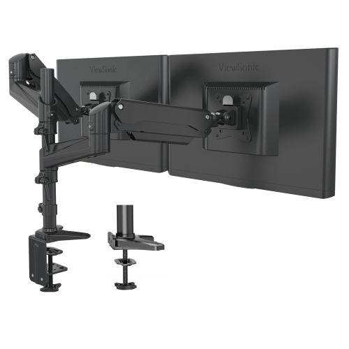 SHOPPINGALL Fully Adjustable Dual Gas Spring LCD Monitor Mount Arm Stand for 15”-32” Display Screens - SA-GA24