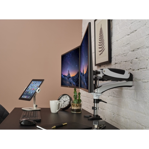 SHOPPINGALL Fully Adjustable Dual Gas Spring LCD Monitor Arm Desk Mount Stand for 15"-32" Monitors - SA-GM124D