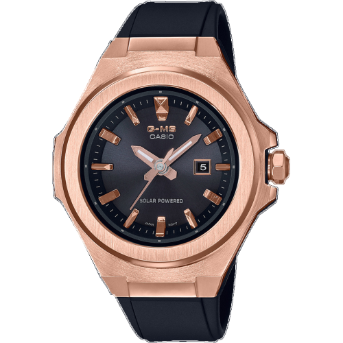 g shock watch black and rose gold