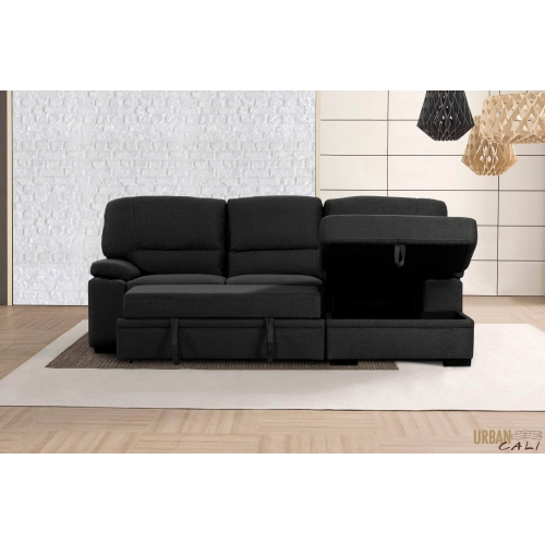 Condo Sleeper Sectional Sofa Bed, Anaheim 4 Pc Leather Sectional Sofa