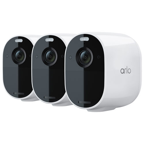 Arlo Essential Spotlight Wire-Free Indoor/Outdoor 1080p Security Camera -White -3 Pack