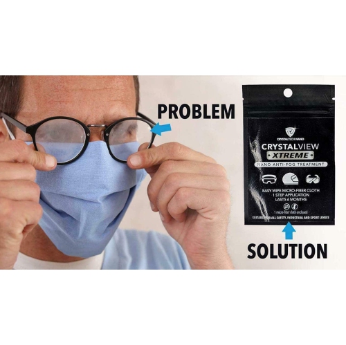 Crystaltech Crystalview Xtreme Nano Anti-Fog Cloth Treatment Grey/Black Appcessories and Gadgets CTNCV001