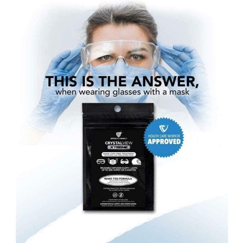 Crystaltech Crystalview Xtreme Nano Anti-Fog Cloth Treatment Grey/Black Appcessories and Gadgets CTNCV001
