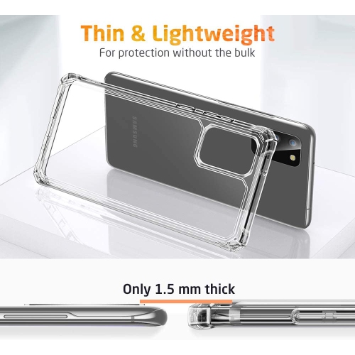 Samsung Galaxy S20 / S20 5G Clear Case [Shock-Absorbing] [Scratch-Resistant] [Military Grade Protection]