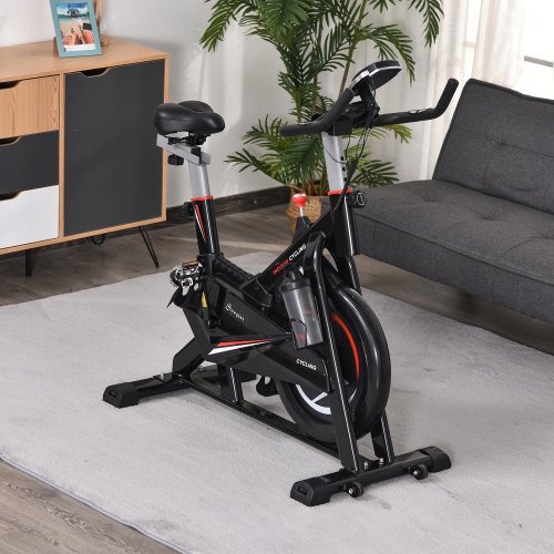 soozier upright stationary exercise cycling bike with lcd monitor