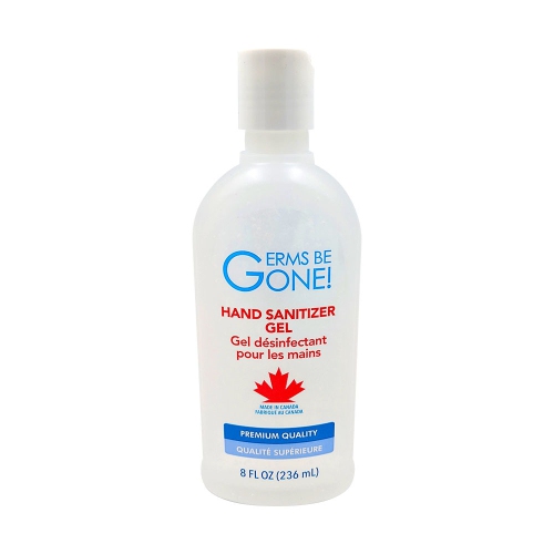 Germs Be Gone! 236 ml Hand Sanitizer Gel - Made in Canada - 3 Bottles Pack