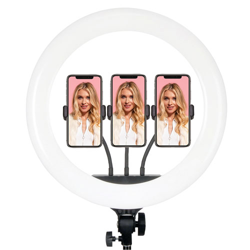 Mobifoto 18" Bi-Colour LED Ring Light Vlog Kit