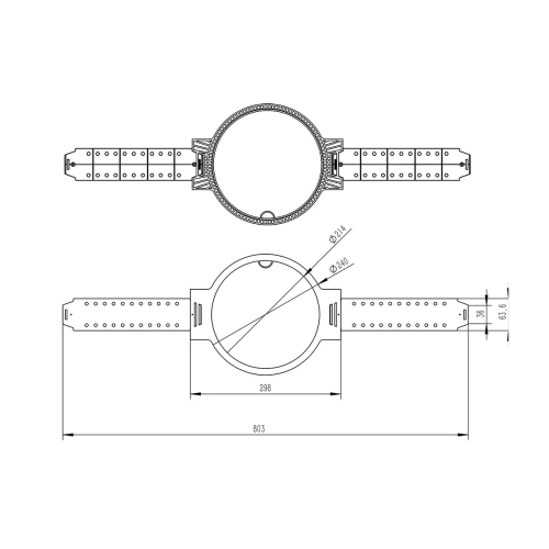 Boost Industries RIB-6 Pre-Construction Brackets / Rough-In Kit for 6.5 Ceiling Speakers