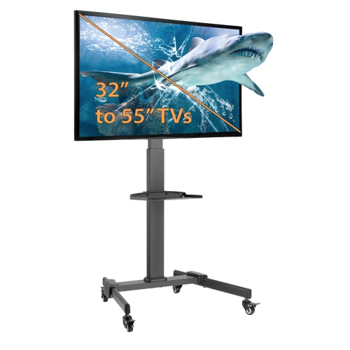 Boost Industries Universal Mobile TV Cart AVC3255 TV Stand for 32″-55″ TVs